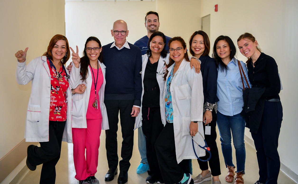 Dr. Adams poses with the clinical team and members of the CEDIMAT staff on a recent medical mission to the Dominican Republic. 