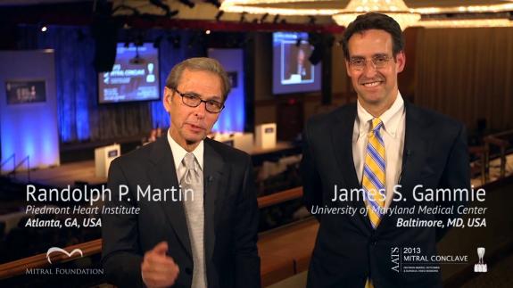 Screen capture of the video James Gammie: Future research areas for mitral valve repair